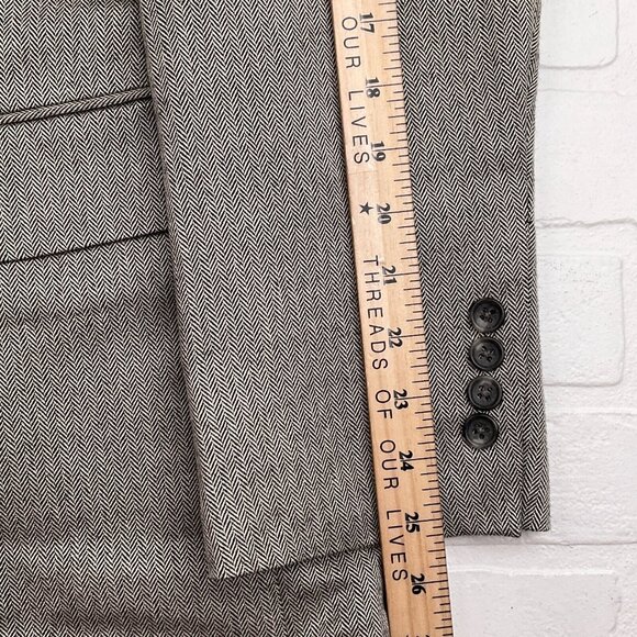 Jos A Bank Blazer Men 40R Brown Herringbone Signature‎ Classic Silk Camel Hair - Picture 10 of 12